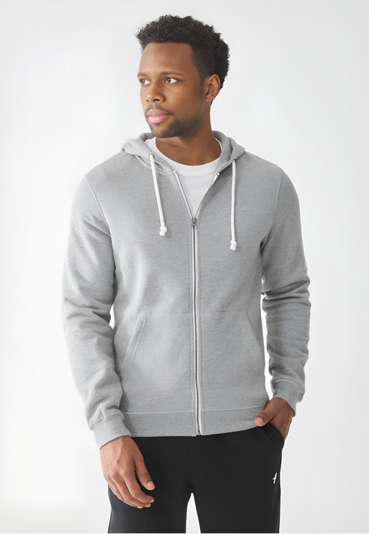 Felpa con cappuccio e zip uomo