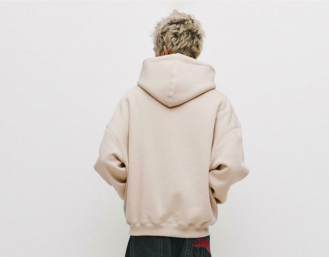 felpa boxy fit beige