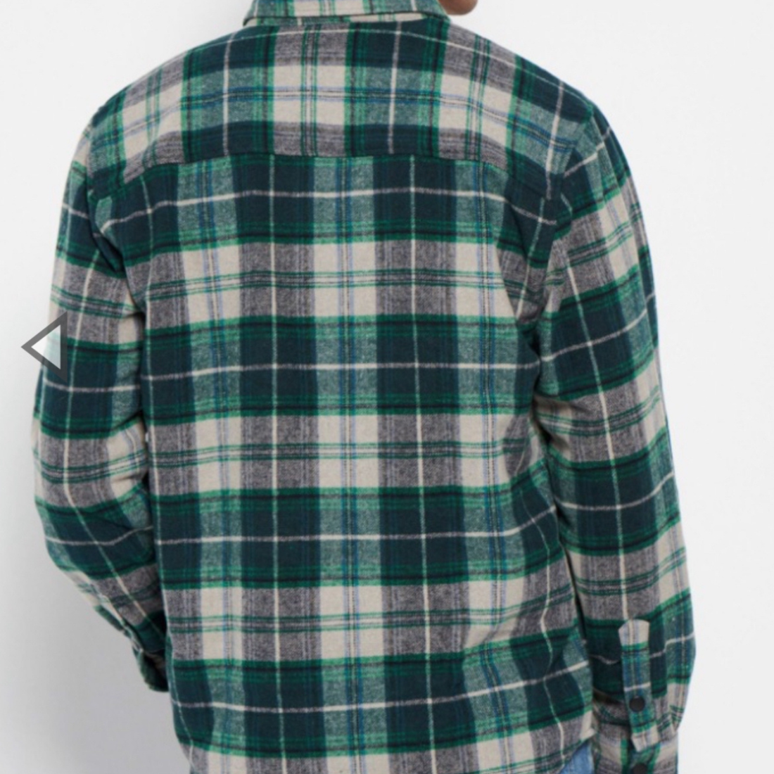 camicia in flanella verde uomo