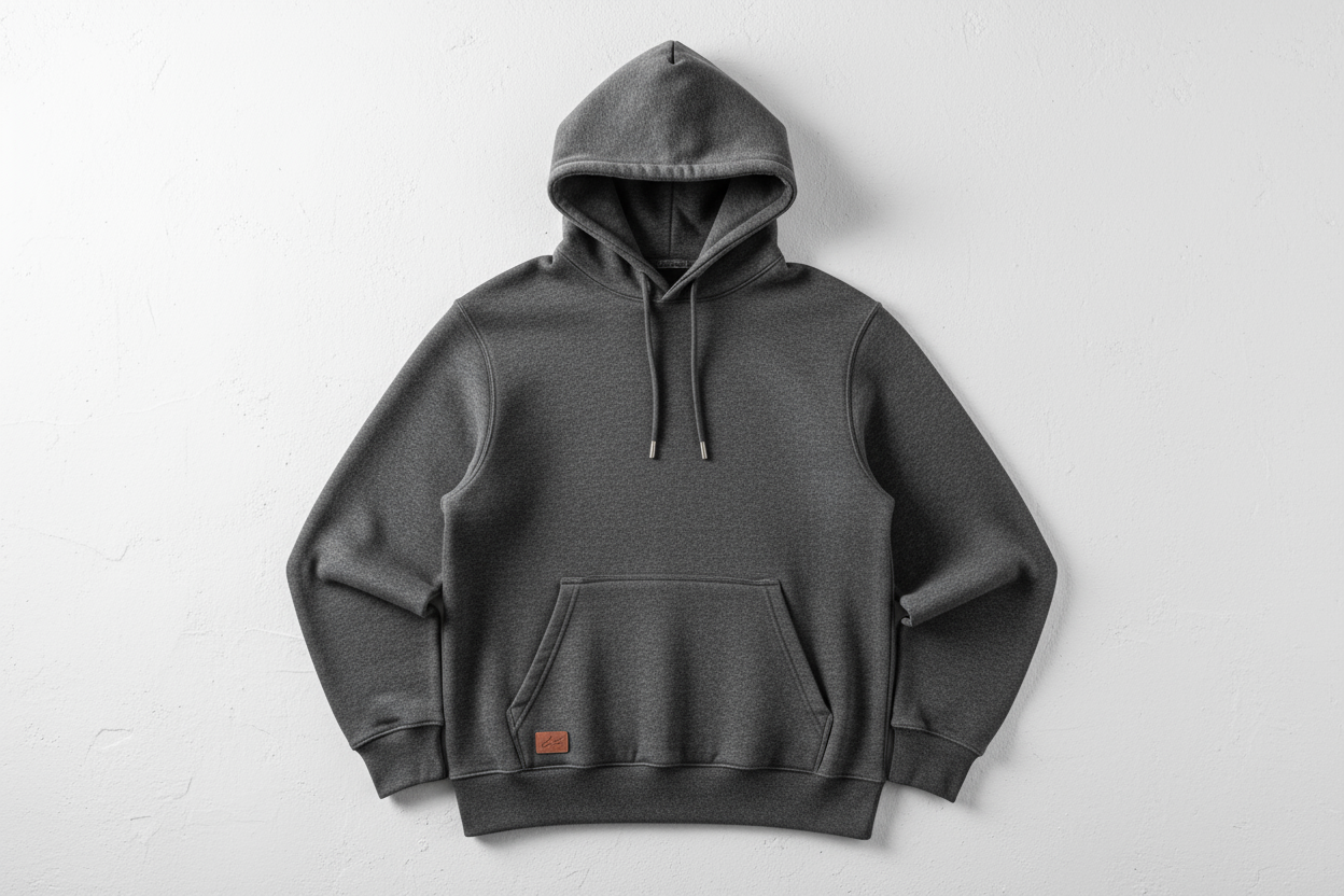 felpa con cappuccio grigia