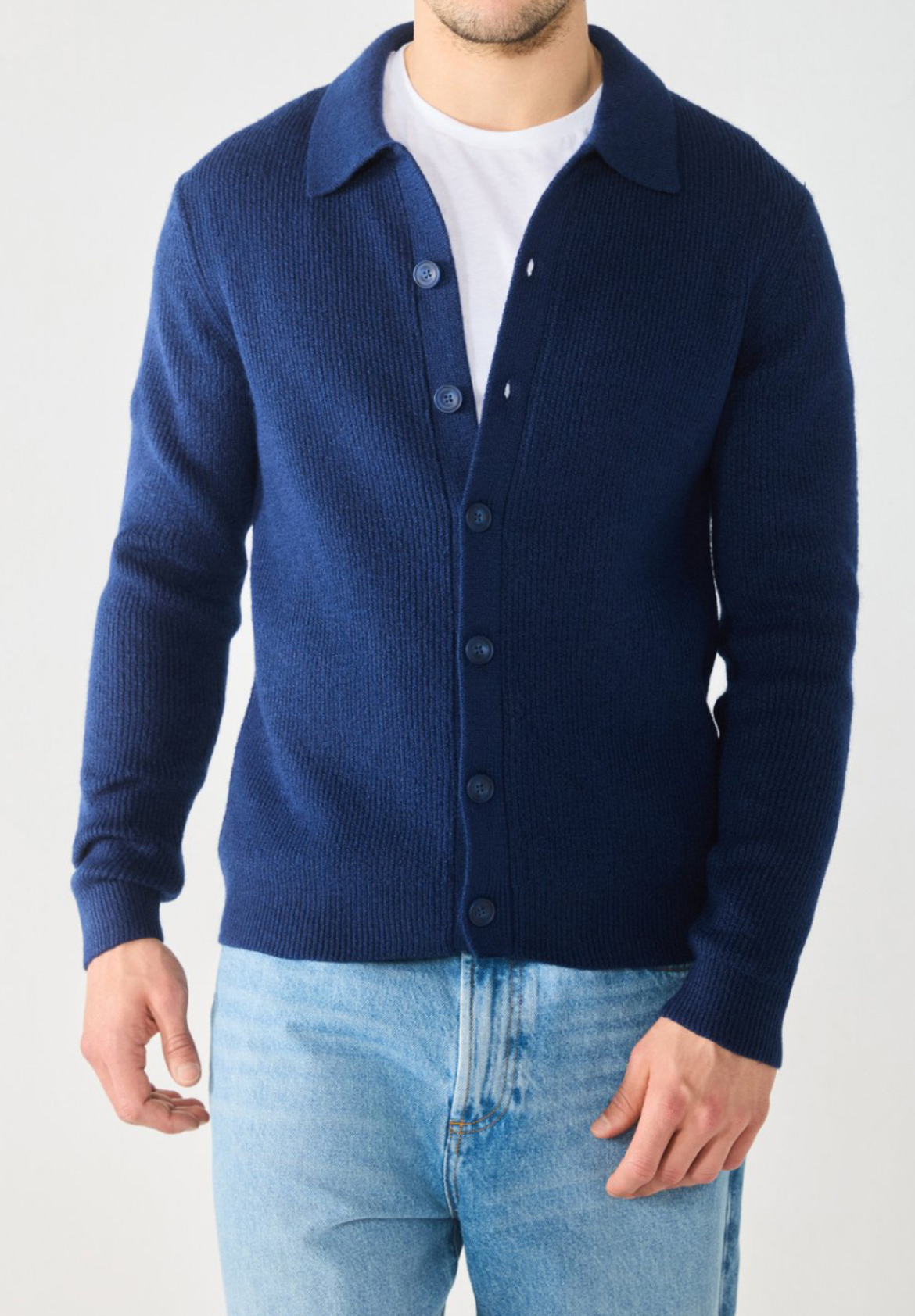Cardigan con bottoni da uomo