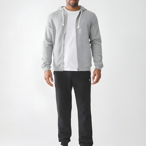 Felpa con cappuccio e zip uomo