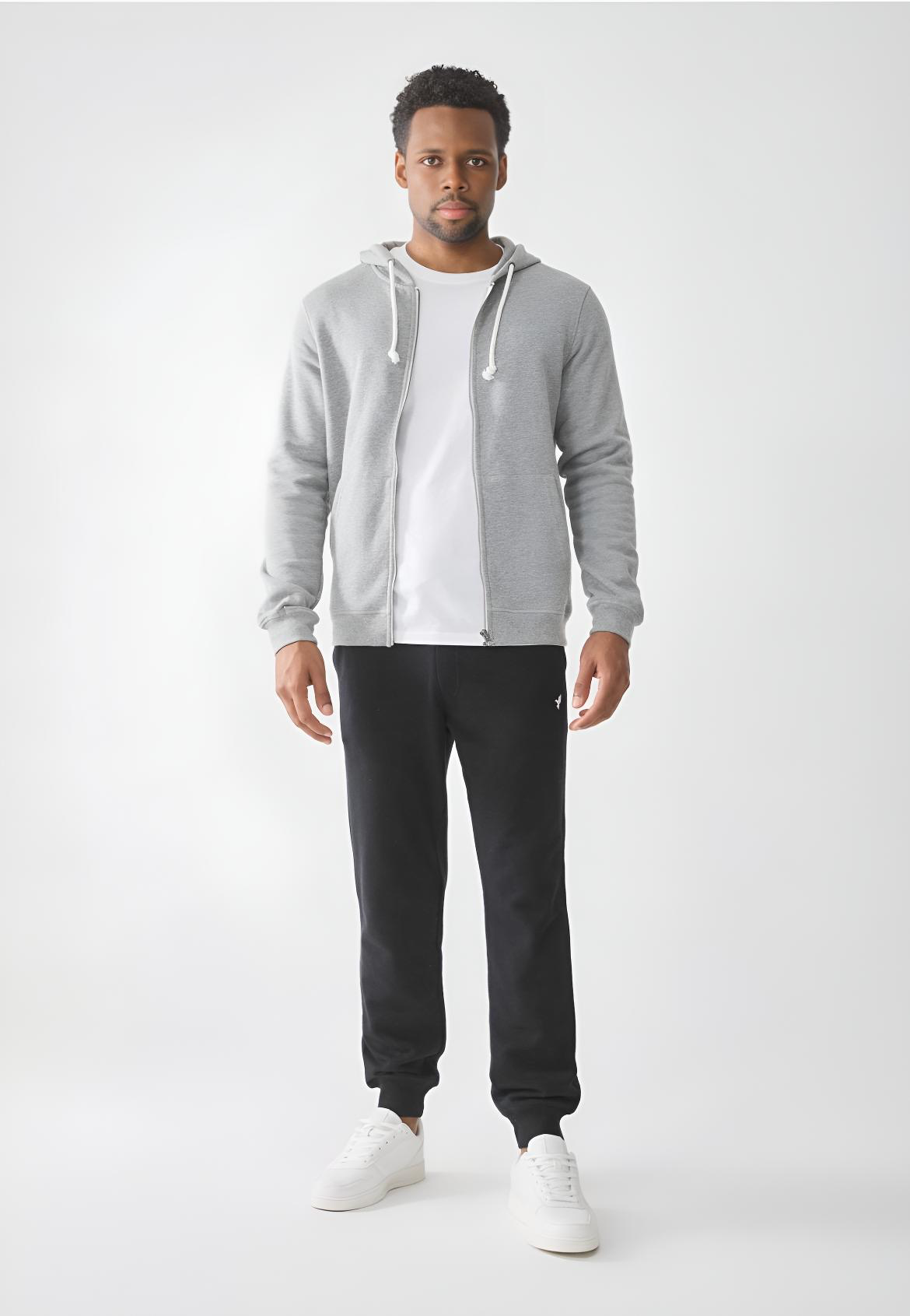 Felpa uomo con cappuccio e zip
