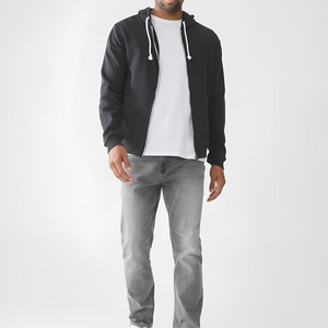 Felpa con cappuccio e zip uomo