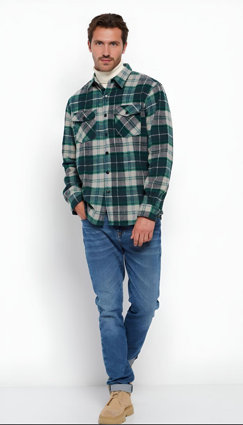Camicia in flanella da uomo
