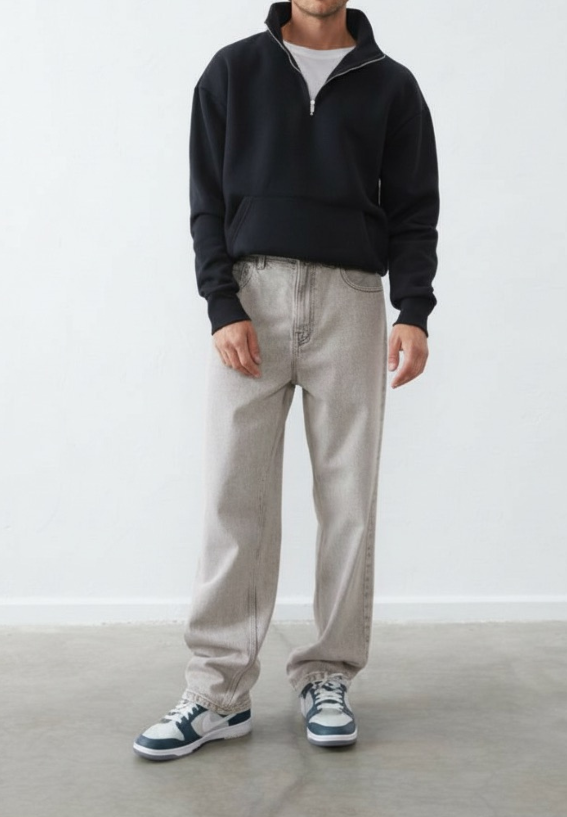 Jeans a sigaretta denim grigio