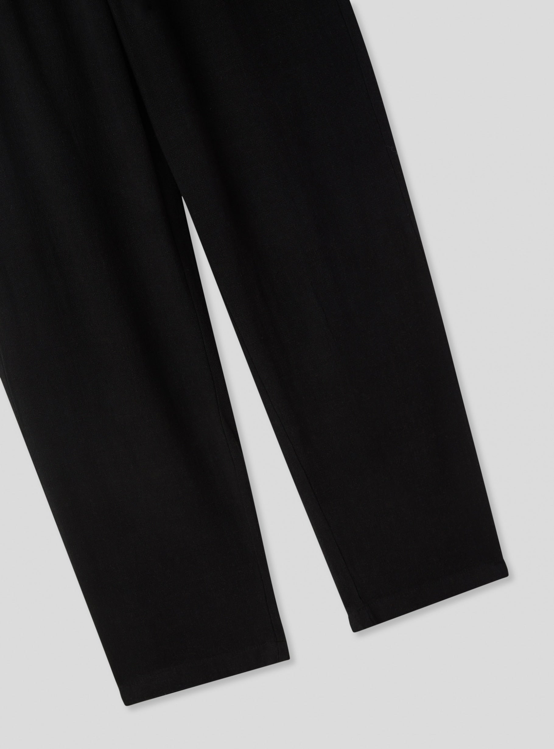 Men's Lightweight Linen Blend Pants with Elastic Waistband and Drawstring
