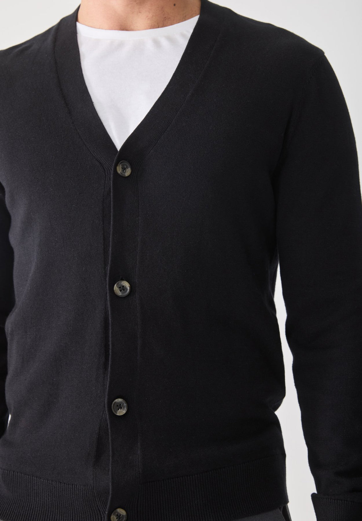 cardigan con bottoni nero