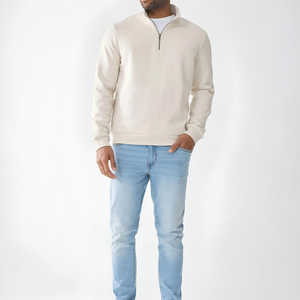 felpa con zip uomo