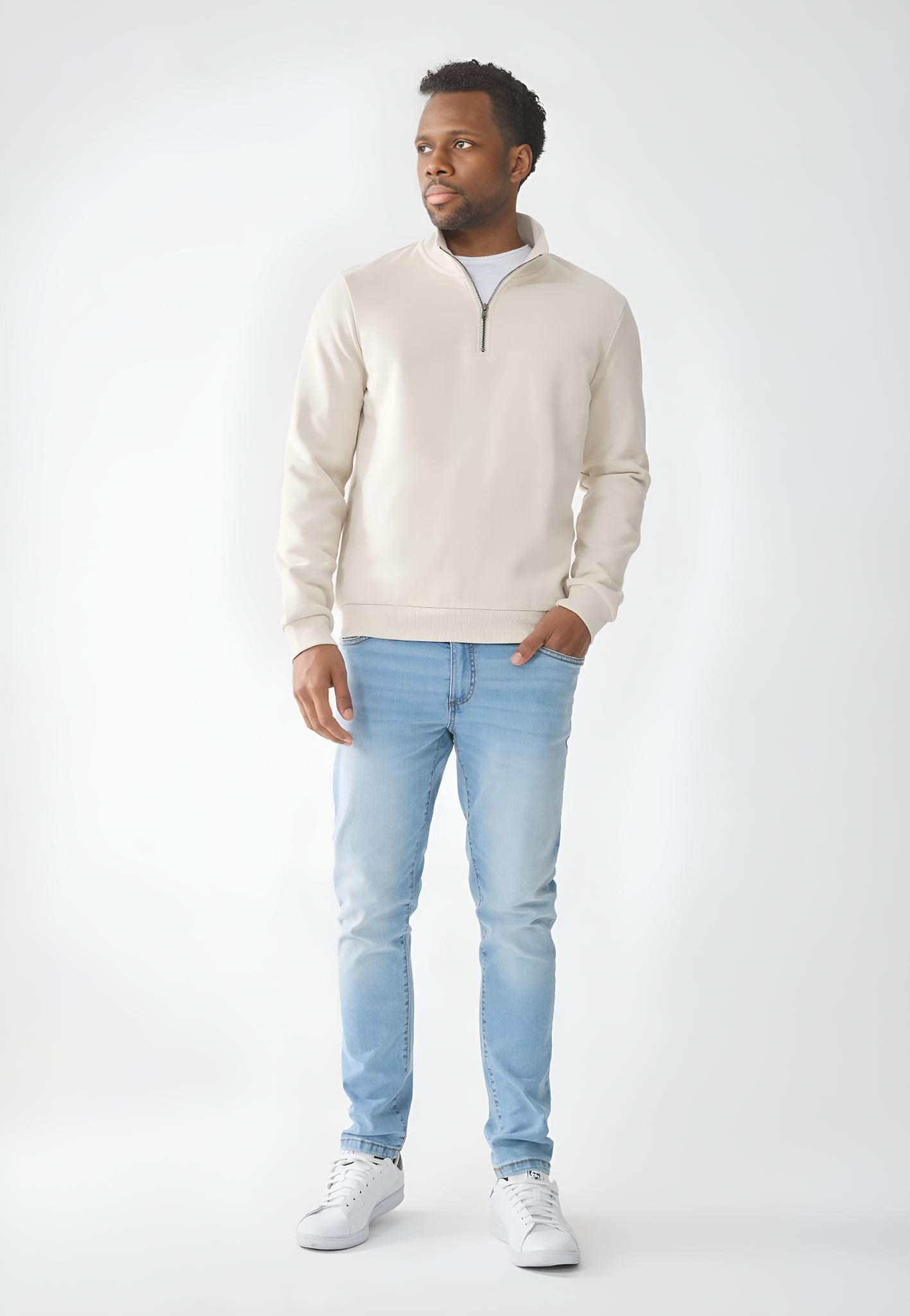 felpa con zip uomo
