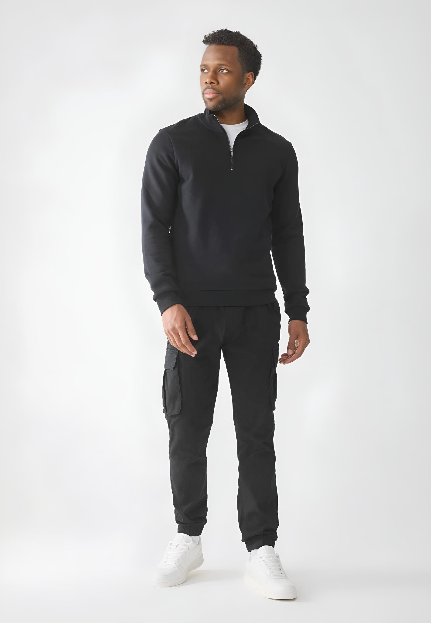 felpa con zip uomo