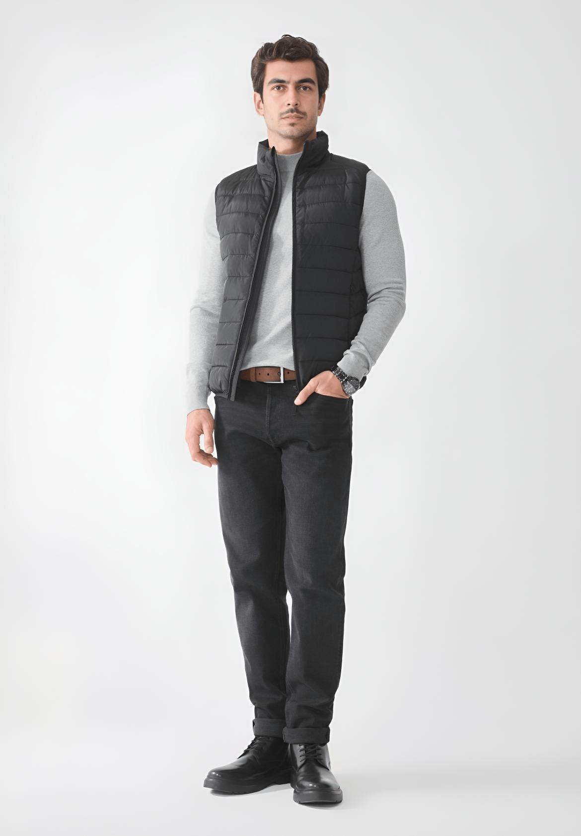 Smanicato nero slim fit - imoji